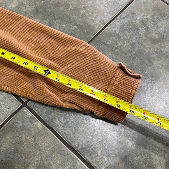 Free People Evelyn Corduroy Crop Boxy Jacket Cognac Sz S Boho Biker Grunge EUC - Picture 12 of 12